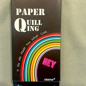 Quilling Paper pack of 4 Rainbow Colors 3mm,5mm,7mm,10mm  New Never Used NWT